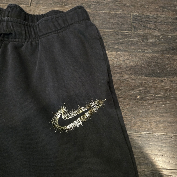 Nike Jogger Sweatpants - Black w/ Gold Logo - SZ Medium - Picture 2 of 6